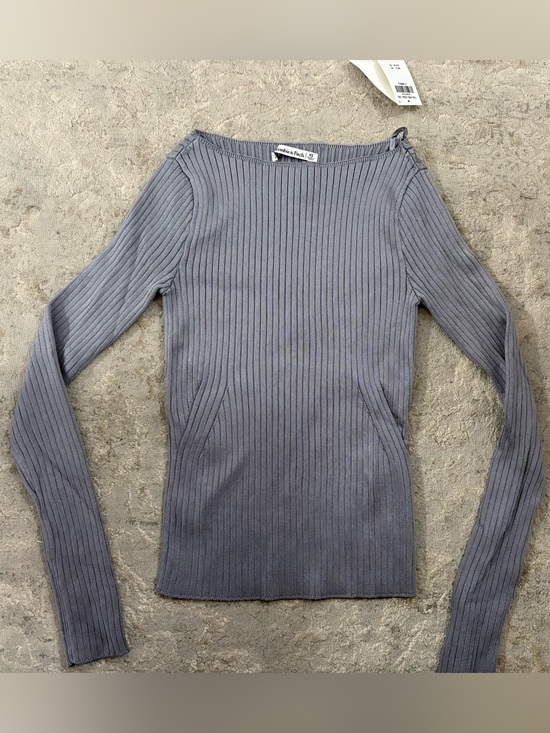 Abercrombie & Fitch Tops - NWT❗️Abercrombie & Fitch Ribbed Long Sleeve Top in Silver Gray